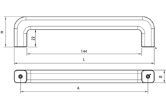 Greep TENON BA160 L176 Noordse eik
